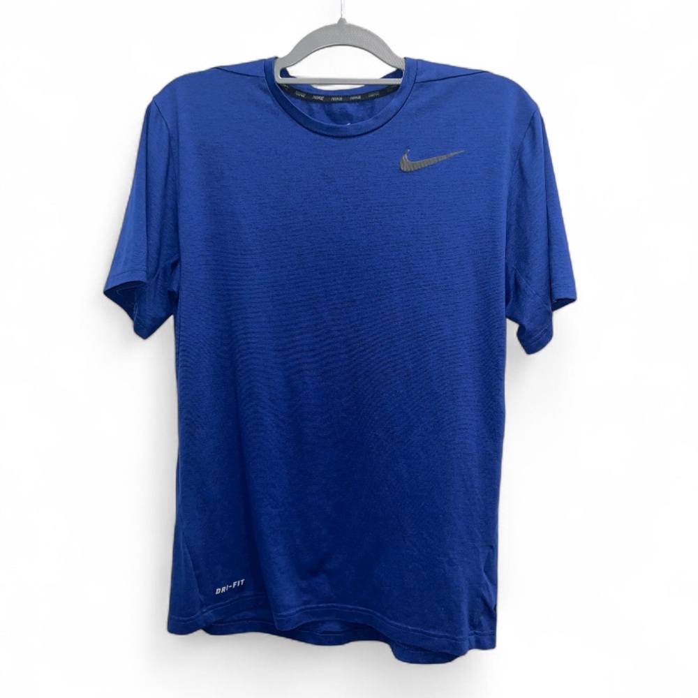 Nike Men’s Dri Fit Blue Short Sleeve Shirt Size Medium
